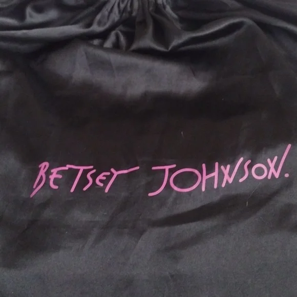 Rare Y2K XL Y2K Betsey Johnson Black Leather Studded "Strap Tease" Shoul… - Picture 14 of 15